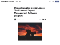 Streamlining Employee Leaves: The Power of Depart Management Software 
