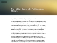 The Hidden Secrets Of Full Spectrum CBD Uk