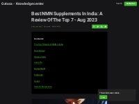 Best NMN Supplements In India: A Review Of The Top 7 - Aug 2023