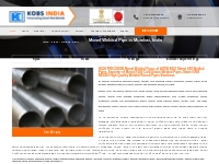 Kobs India Group - Monel Welded Pipes, Monel High Quality Welded Round
