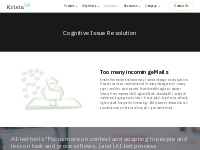 Cognitive Issue Resolution | Krista Intelligent Automation