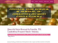 Powerful Stain Removal in Franklin, TN: Combatting Frequent Family Sta
