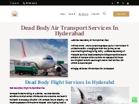 Dead Body Transportation In Hyderabad | Book Dead Body Transport Servi