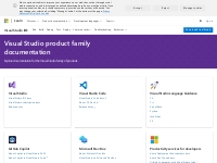 Visual Studio product family documentation | Microsoft Learn