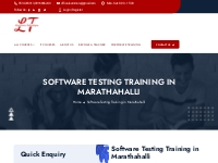No.1 Software Testing Training in Marathahalli | Learn More
