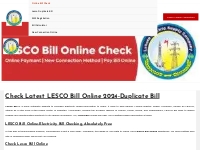 LESCO Bill Online 2024 | Check   Pay LESCO Duplicate Bill