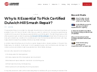 Why Is It Essential To Pick Certified Dulwich Hill Smash Repair? - Lew