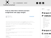 How to determine website domain weightlevel and page weight   lichildr