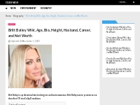 Britt Bailey Wiki, Age, Bio, Height, Husband, Career, and Net Worth
