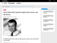 Glenn Miller Wiki, Age, Bio, Height, Wife, Career, and Net Worth