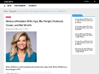 Rebecca Maddern Wiki, Age, Bio, Height, Husband, Career, Salary