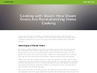 Cooking with Steam: How Steam Ovens Are Revolutionizing...
