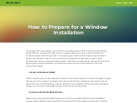 How to Prepare for a Window Installation