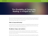 The Flexibility of Composite Roofing: Is it Right for Y...