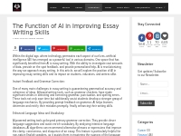 The Function of AI in Improving Essay Writing Skills - Lit Souls