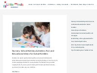 Best Nursery In Dubai | Play School In Dubai | Little Minds Nursery - 
