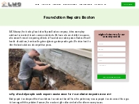 Foundation Repairs Boston - LMC Masonry