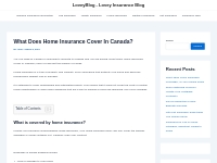 What Does Home Insurance Cover In Canada?