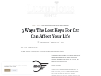 3 Ways The Lost Keys For Car Can Affect Your Life   LuxuriousRentz