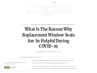 What Is The Reason Why Replacement Window Seals Are So Helpful During 