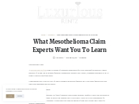 What Mesothelioma Claim Experts Want You To Learn   LuxuriousRentz