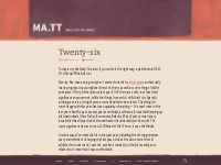 Twenty-six | Matt Mullenweg