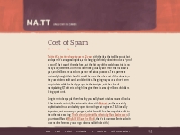 Cost of Spam | Matt Mullenweg