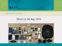 In My Bag | Matt Mullenweg