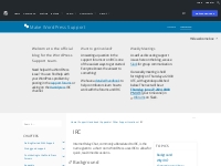 IRC   Make WordPress Support