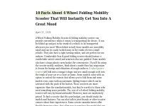 10 Facts About 4 Wheel Folding Mobility Scooter That Will Instantly Ge