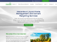 Maratek Environmental | Hazardous Waste Disposal | Solvent Recovery