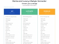 Marine and Luxury Lifestyle Connector - Choose your package