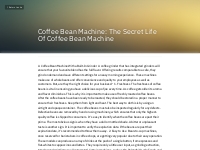 Coffee Bean Machine: The Secret Life Of Coffee Bean Mac...