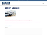 Car key and cash   Maximum Title Loans