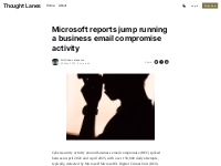 Microsoft reports jump running a business email compromise activity