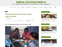 Preparing and introducing a media corporate plan - Media Helping Media