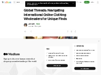 Global Threads: Navigating International Online Clothing Wholesalers f