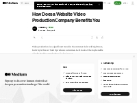 How Does a Website Video Production Company Benefits You | by Videoenv