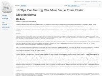 10 Tips For Getting The Most Value From Claim Mesothelioma