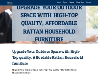 Upgrade Your Outdoor Space with High-Top quality, Affordable Rattan Ho