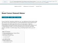 Bowel Cancer Stomach Noises: What s Normal And What s Not