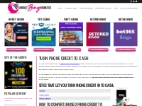 Turn Phone Credit to Cash - Use casinos to cash in unused phone credit