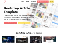 Bootstrap Article Template