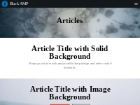 AMP Article Components and Templates