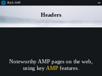 AMP Header Components and Templates