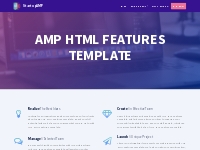 Startup AMP HTML Features Template