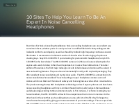 10 Sites To Help You Learn To Be An Expert In Noise Can...