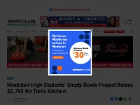 Montclair High Students  Empty Bowls Project Raises $2,793 for Toni's 