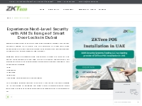 ZKTeco Smart Lock in Dubai, UAE | AIMS Security Systems Trading LLC