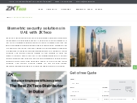 ZKTeco Distributor in Dubai, UAE -  AIMS Security Systems Trading LLC